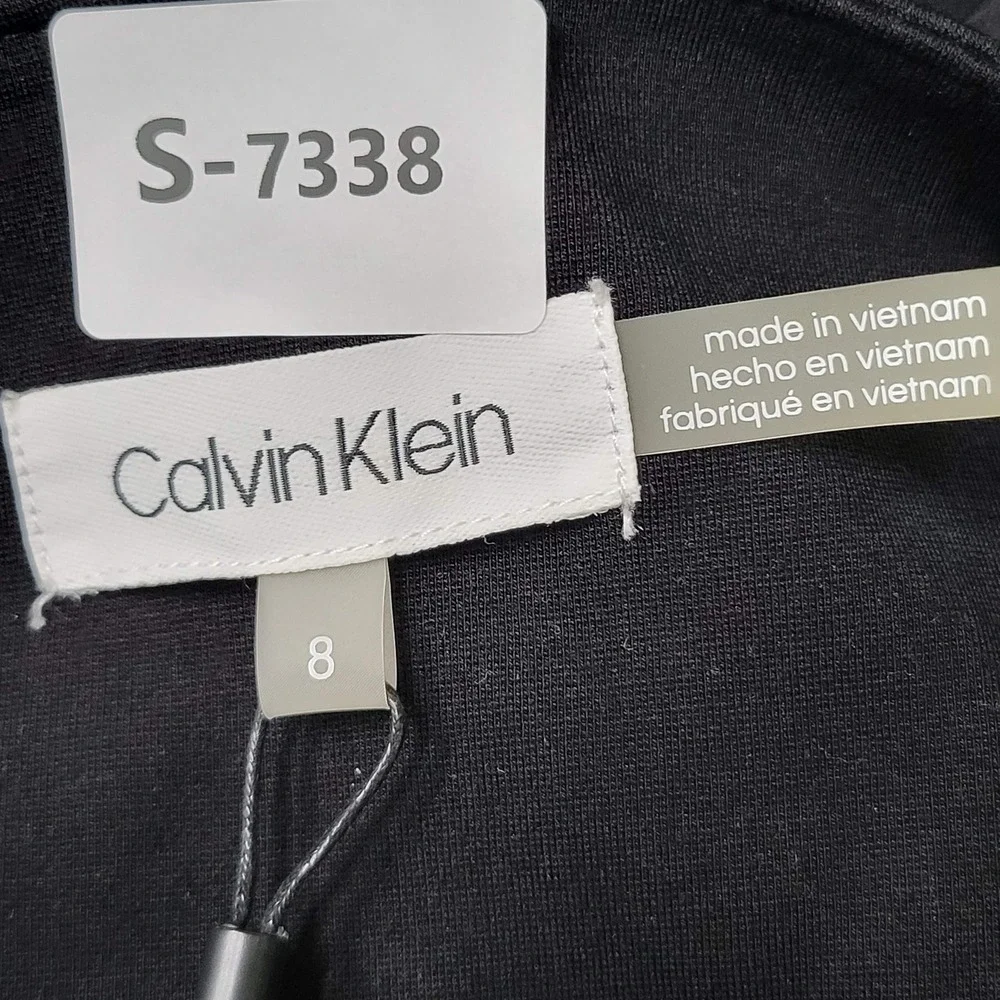 Calvin Klein Women Jacket 8 Black Faux Suede Leather Topper M9HCX182‎